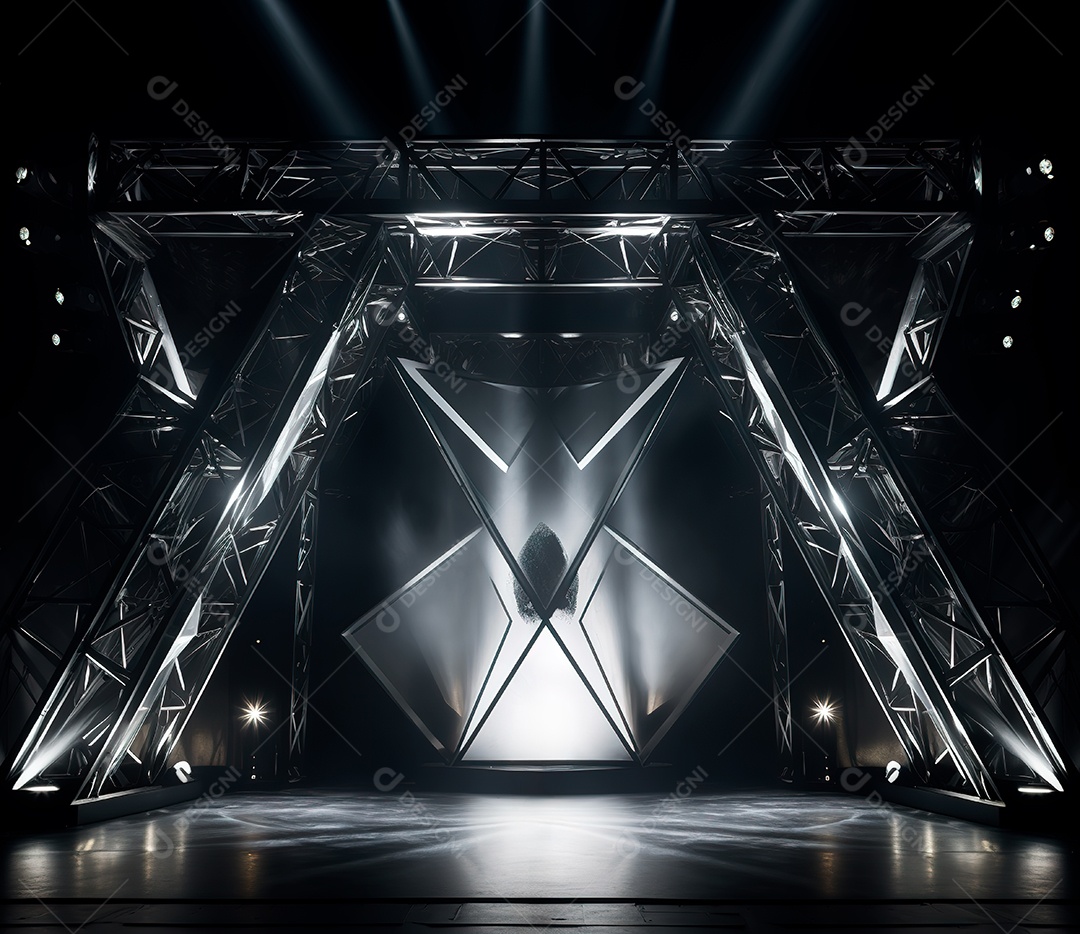 fotografia de estrutura de ferro, estilo de palco de metal