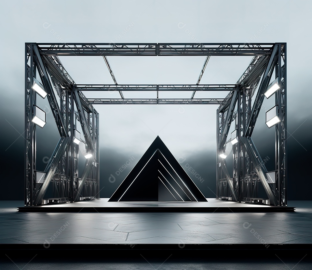 Fotografia de estrutura de ferro, estilo de palco de metal