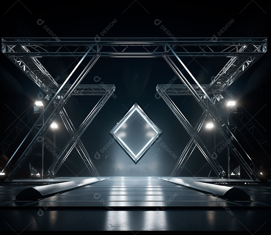 Fotografia de estrutura de ferro, estilo de palco de metal