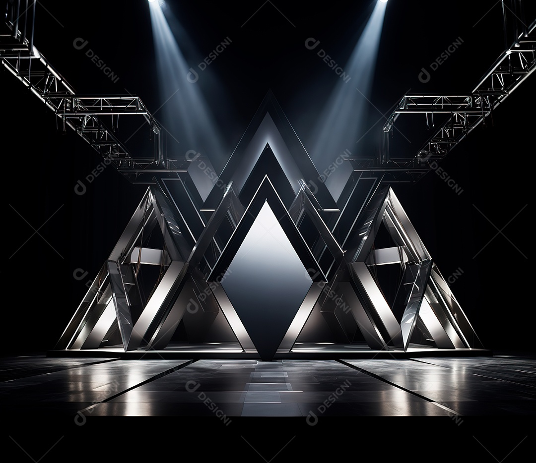 Fotografia de estrutura de ferro, estilo de palco de metal