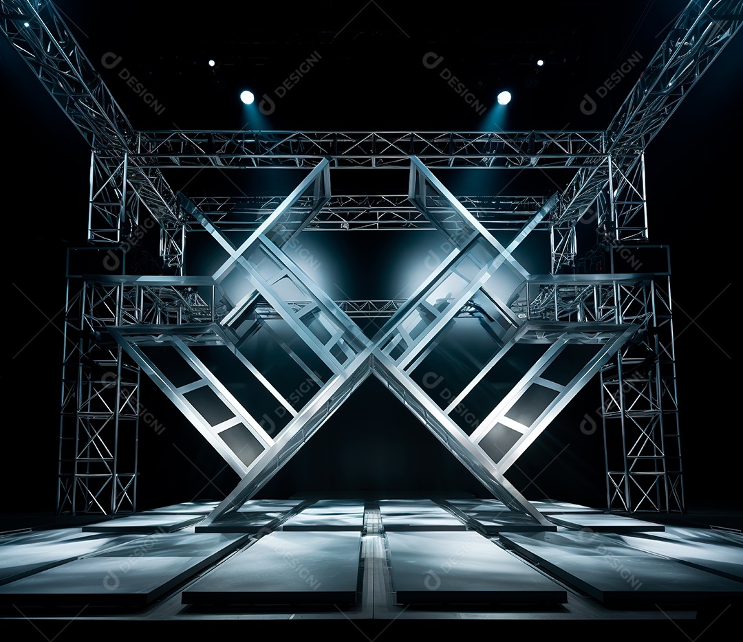 Fotografia de estrutura de ferro, estilo de palco de metal