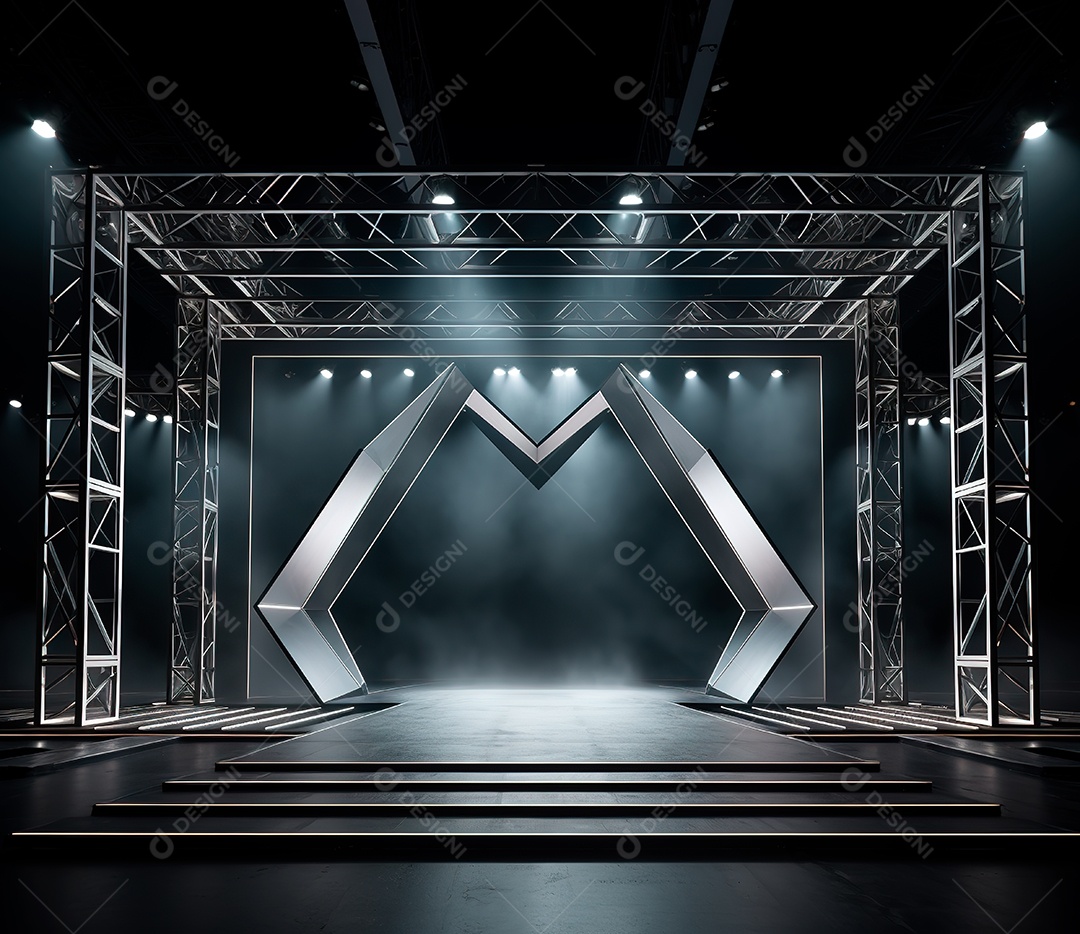 Fotografia de estrutura de ferro, estilo de palco de metal