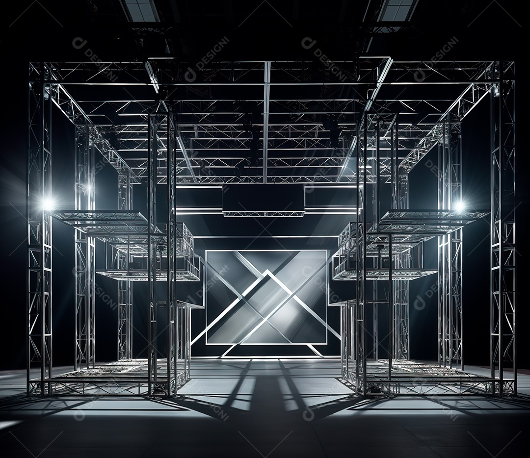 Fotografia de estrutura de ferro, estilo de palco de metal