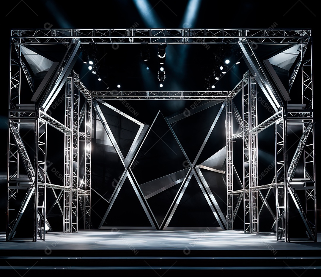 Fotografia de estrutura de ferro, estilo de palco de metal