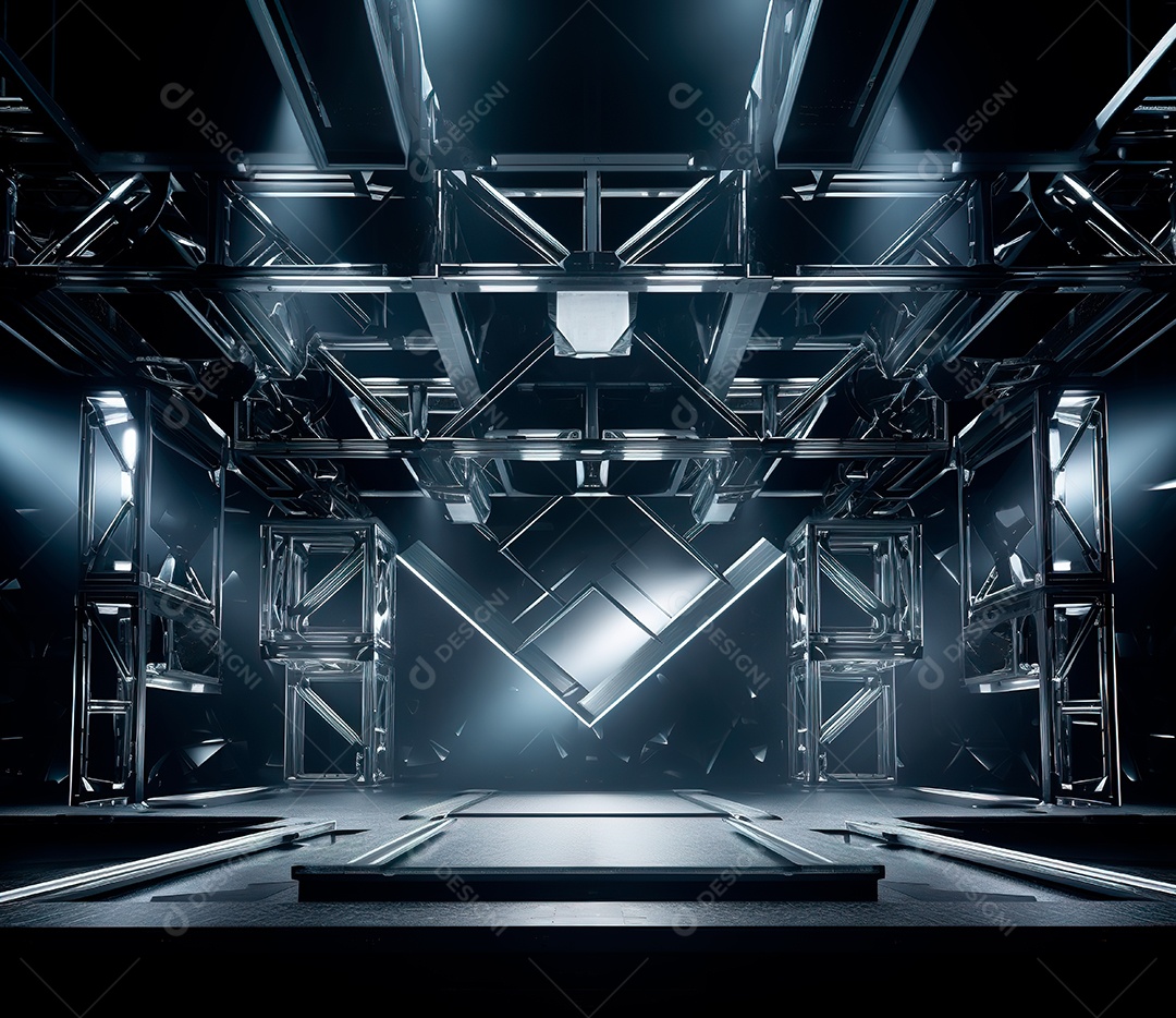 Fotografia de estrutura de ferro, estilo de palco de metal