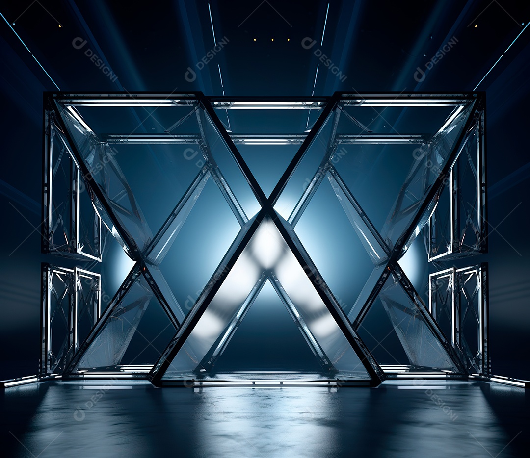 Fotografia de estrutura de ferro, estilo de palco de metal