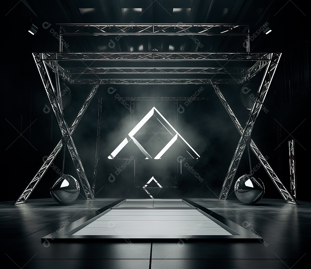 Fotografia de estrutura de ferro, estilo de palco de metal