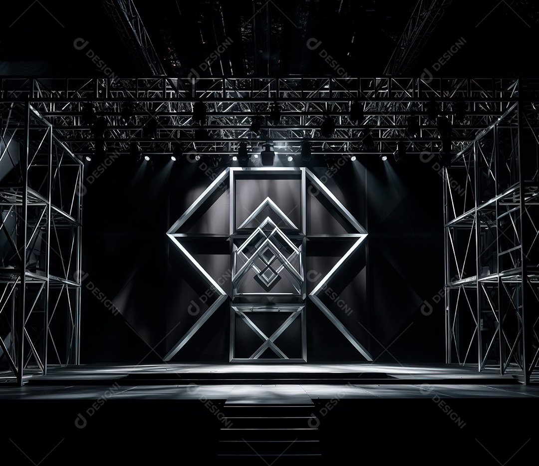 Fotografia de estrutura de ferro, estilo de palco de metal