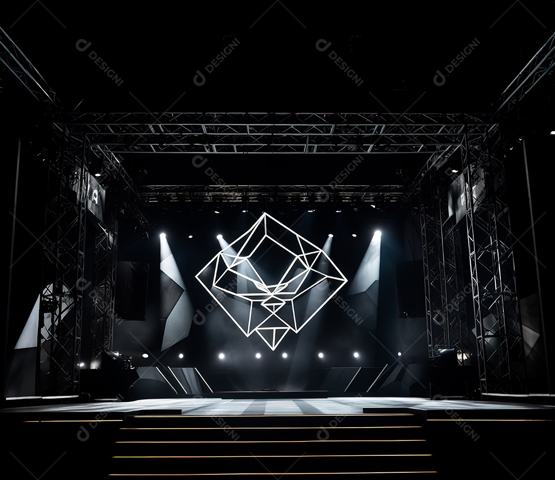 Fotografia de estrutura de ferro, estilo de palco de metal