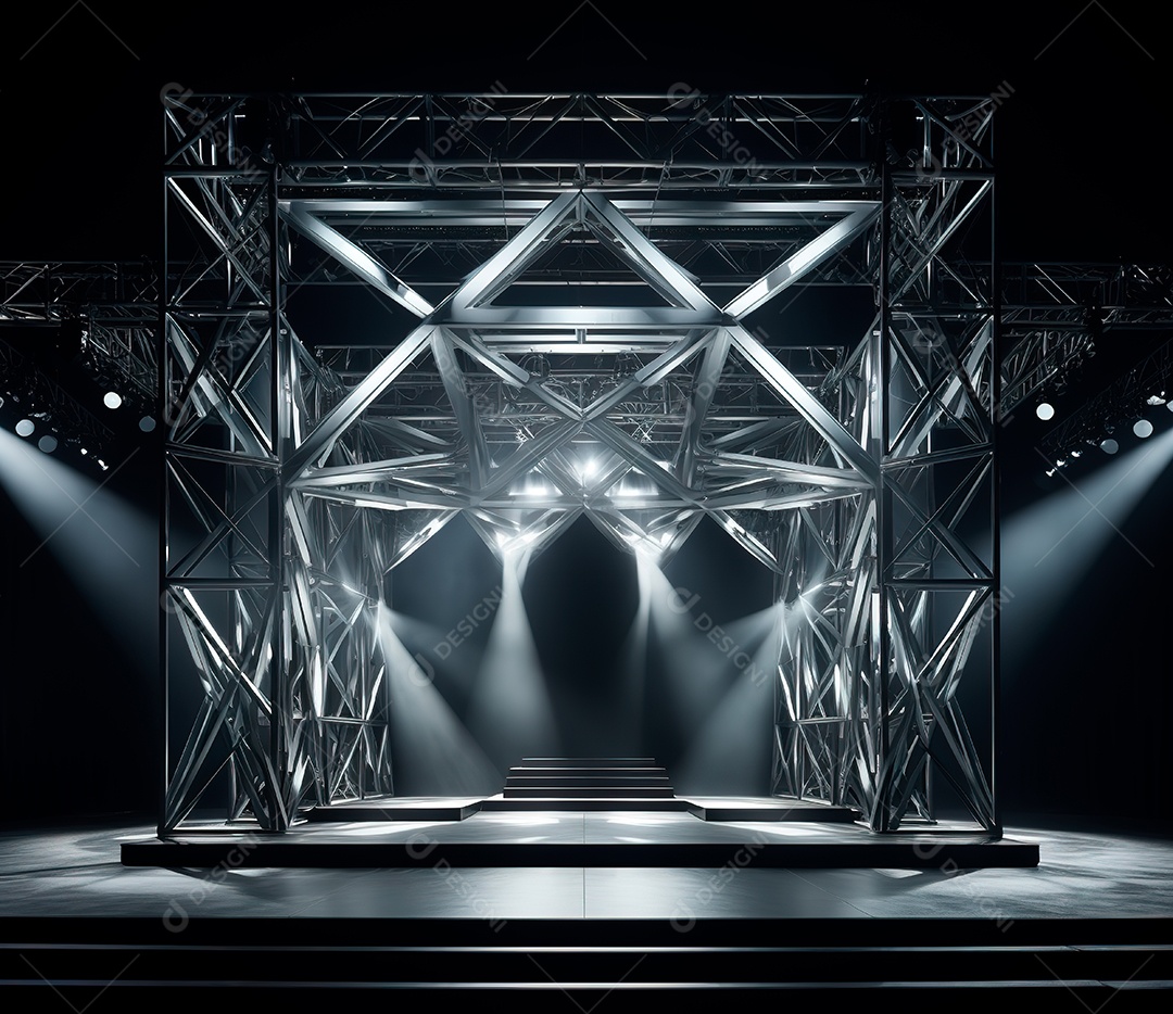 Fotografia de estrutura de ferro, estilo de palco de metal