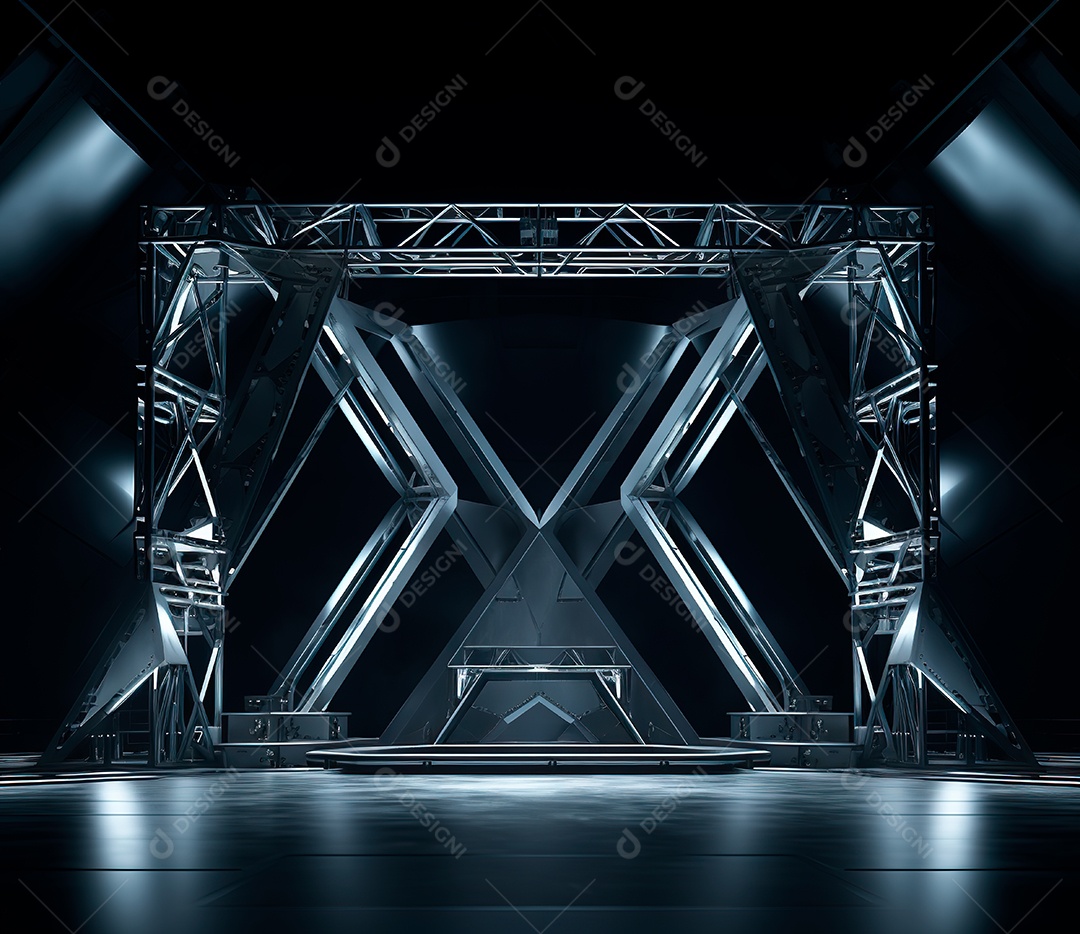 Fotografia de estrutura de ferro, estilo de palco de metal