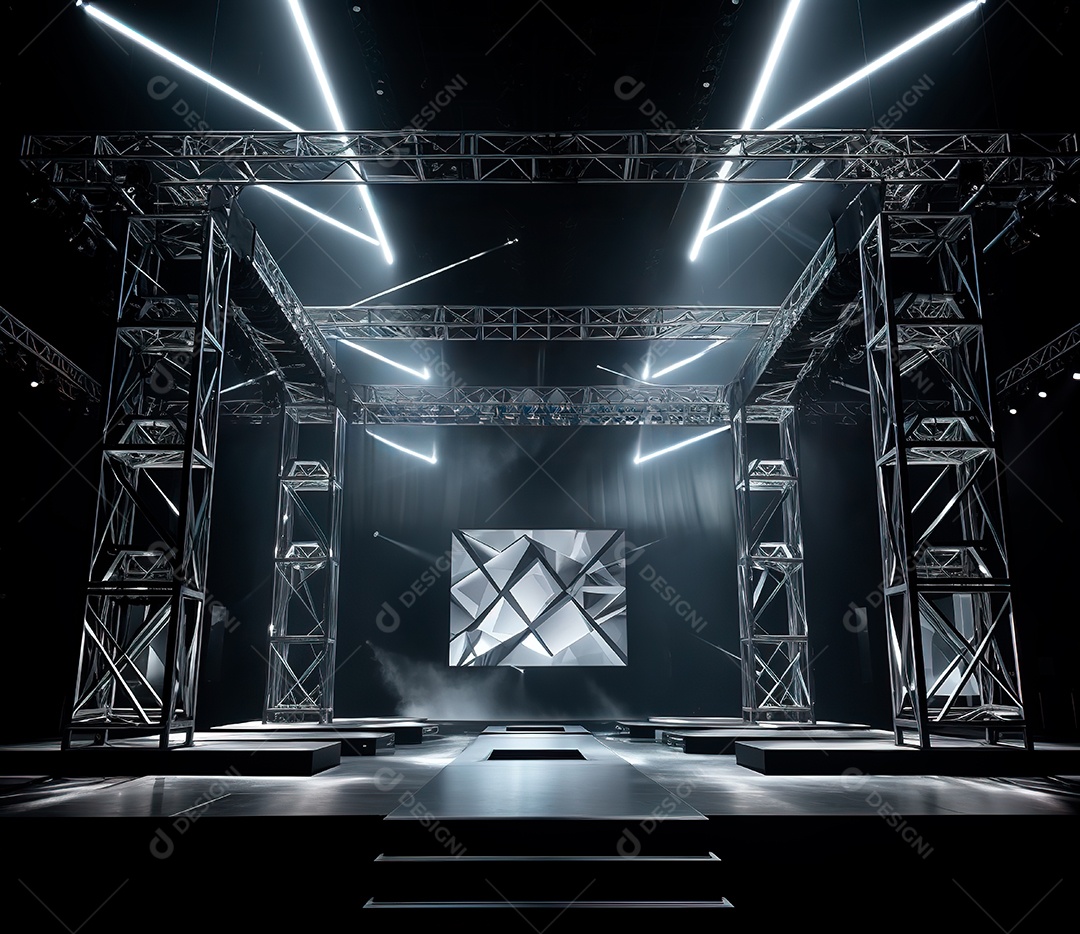 Fotografia de estrutura de ferro, estilo de palco de metal