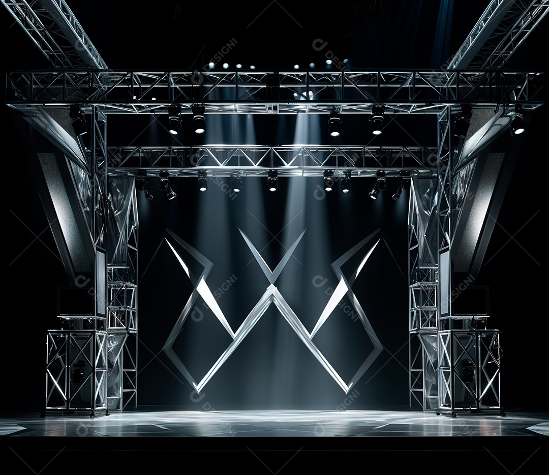 Fotografia de estrutura de ferro, estilo de palco de metal