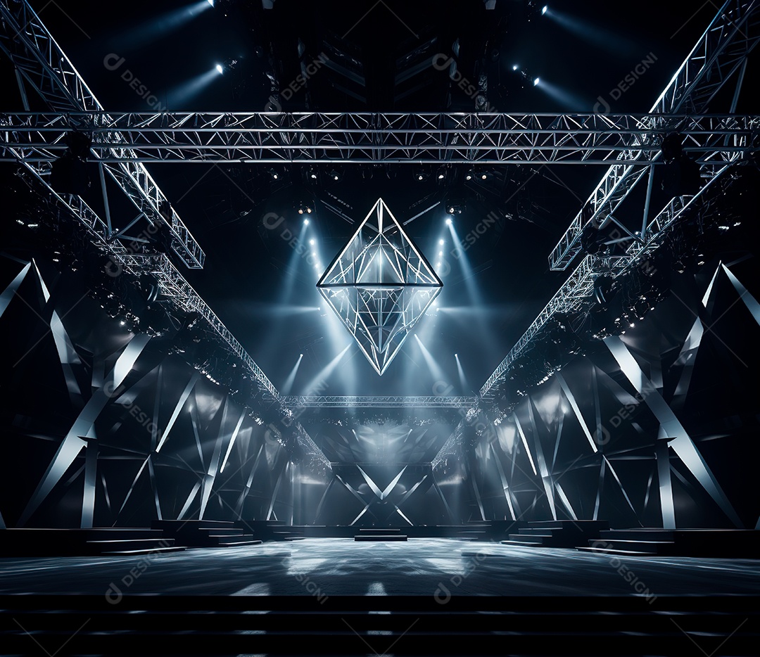 Fotografia de estrutura de ferro, estilo de palco de metal