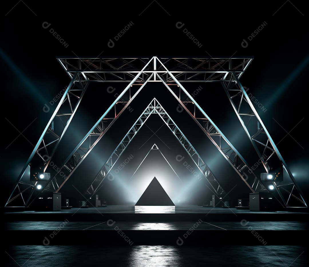 Fotografia de estrutura de ferro, estilo de palco de metal