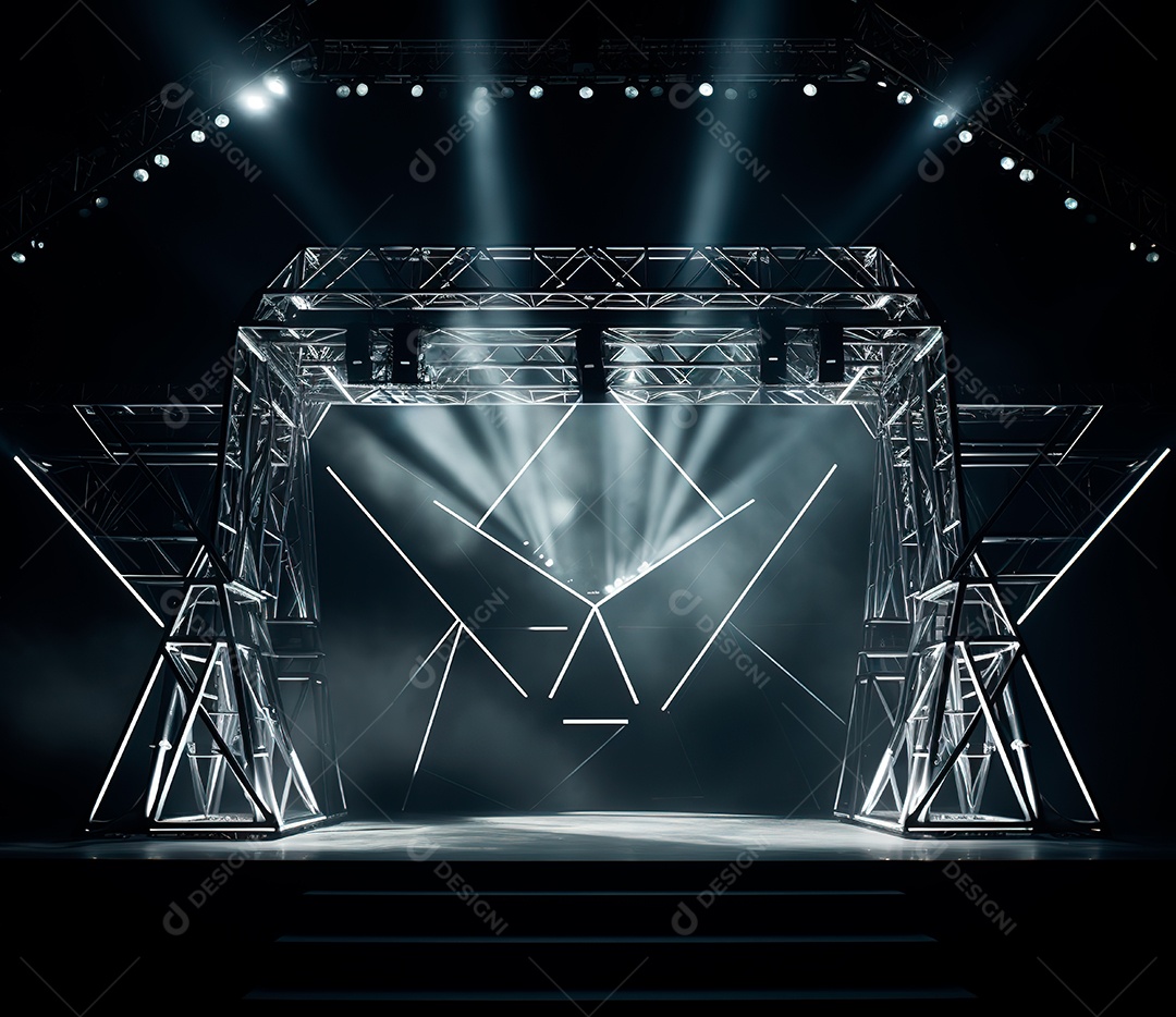 Fotografia de estrutura de ferro, estilo de palco de metal