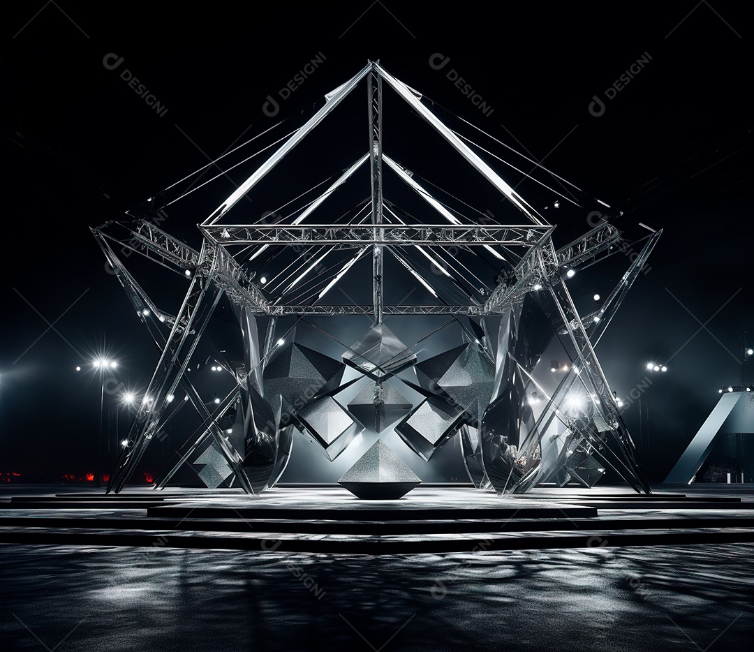 Fotografia de estrutura de ferro, estilo de palco de metal