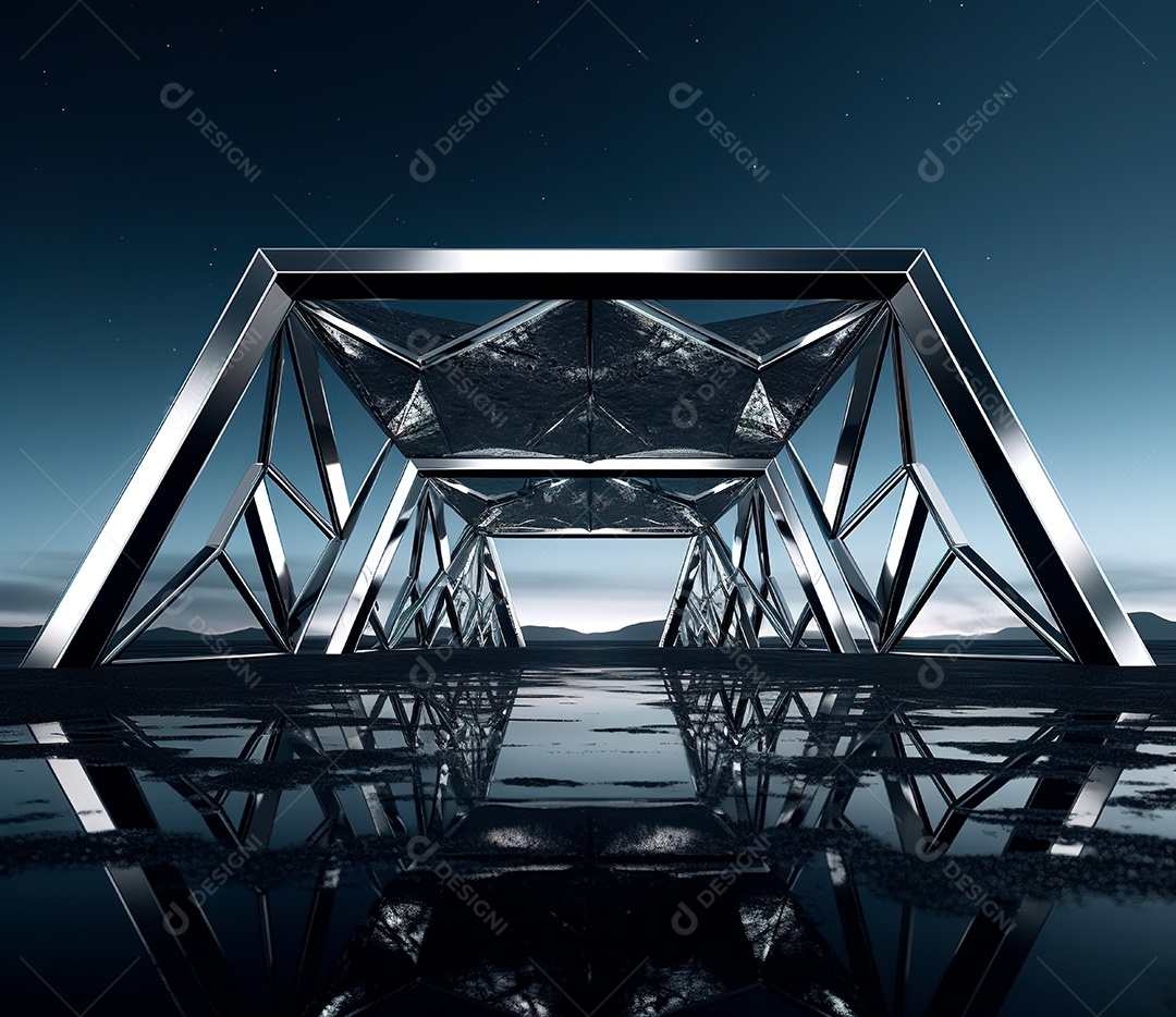 Fotografia de estrutura de ferro, estilo de palco de metal