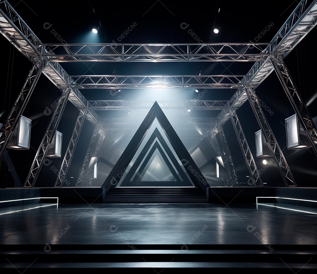 Fotografia de estrutura de ferro, estilo de palco de metal