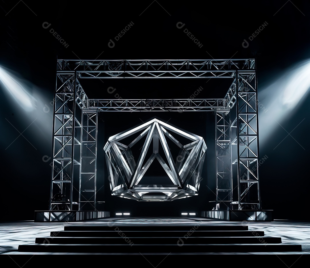 Fotografia de estrutura de ferro, estilo de palco de metal