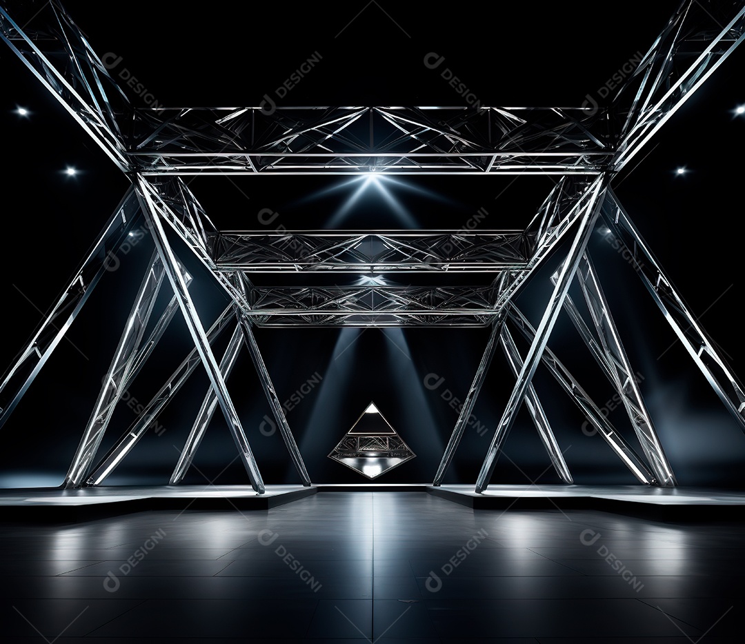 Fotografia de estrutura de ferro, estilo de palco de metal