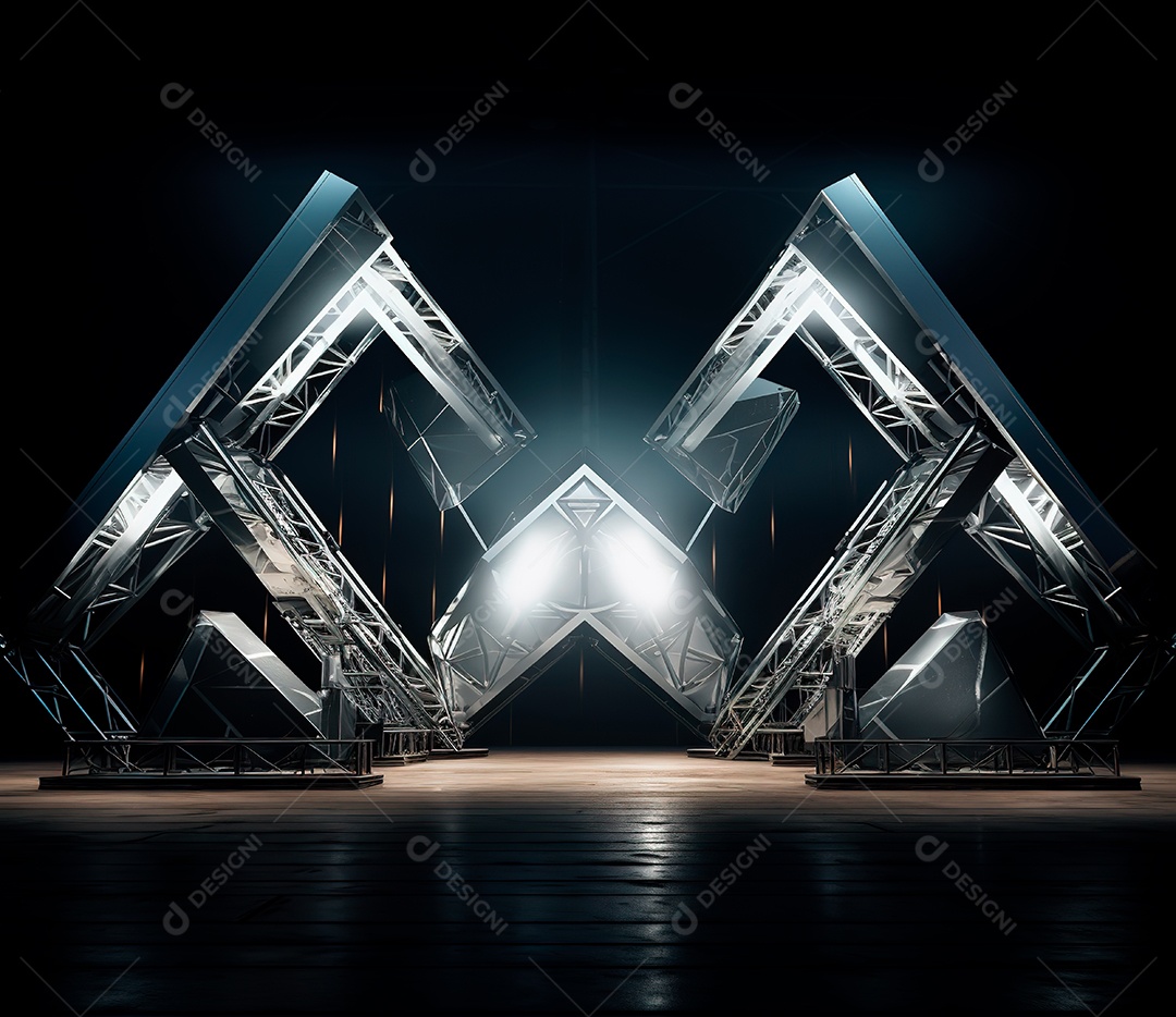 Fotografia de estrutura de ferro, estilo de palco de metal