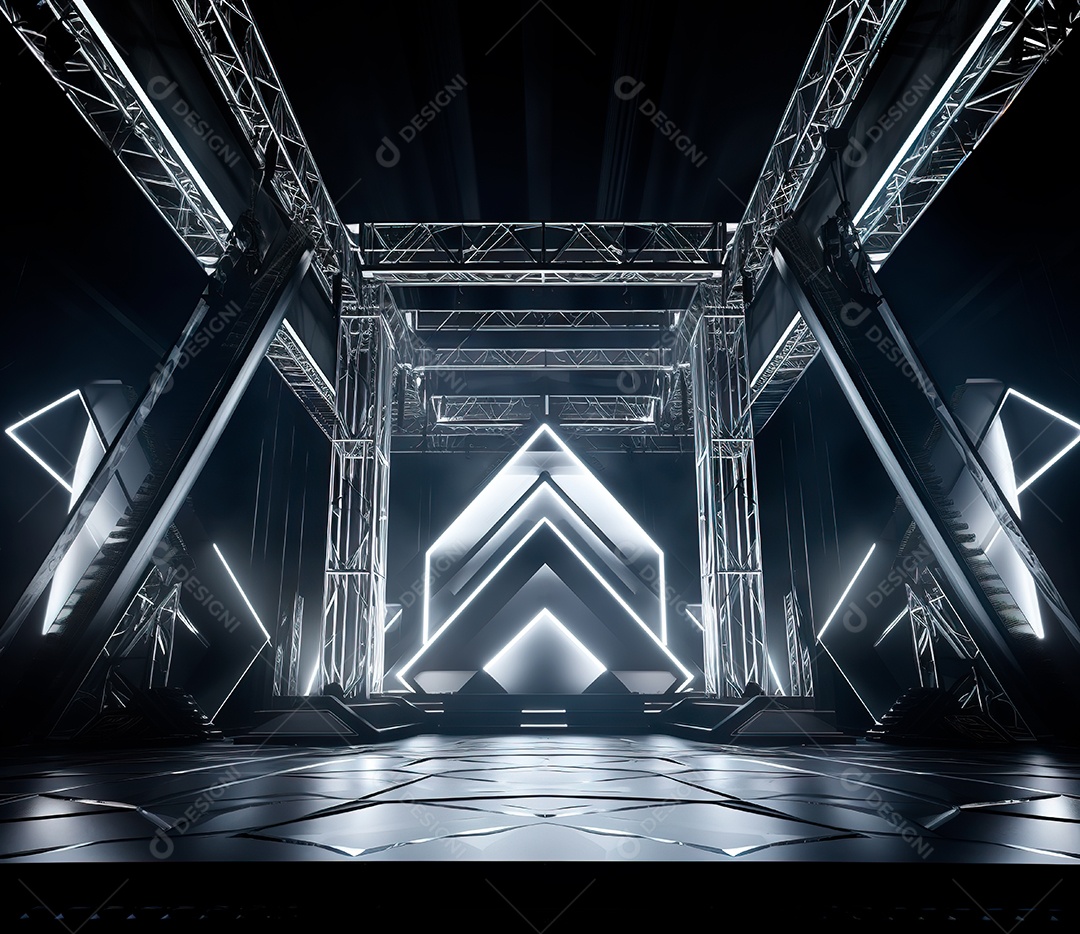 Fotografia de estrutura de ferro, estilo de palco de metal