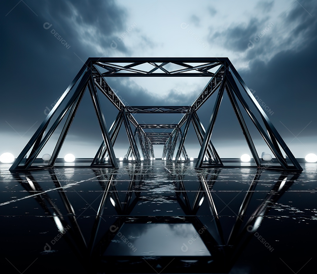 Fotografia de estrutura de ferro, estilo de palco de metal