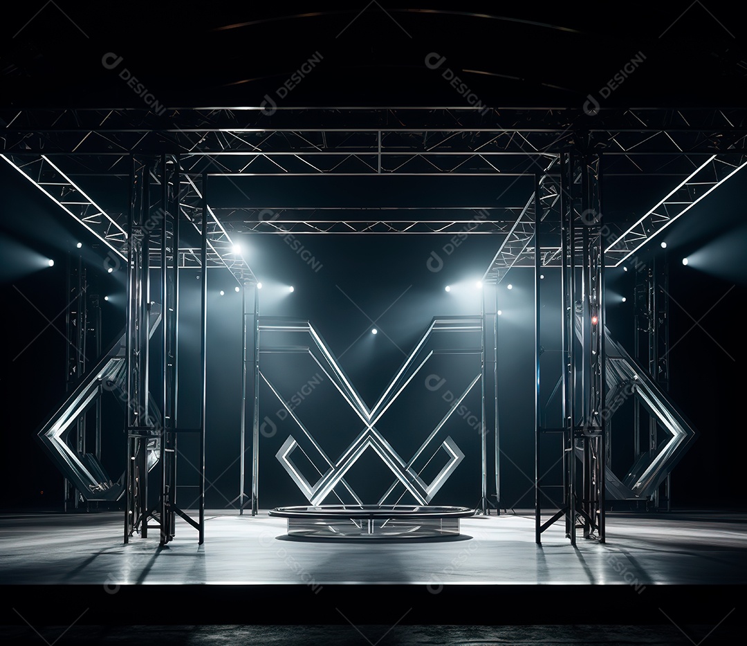 Fotografia de estrutura de ferro, estilo de palco de metal