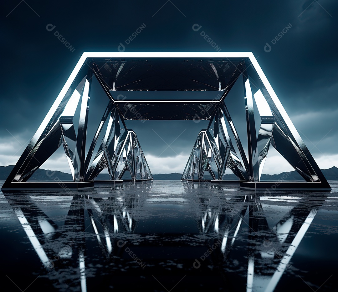 Fotografia de estrutura de ferro, estilo de palco de metal