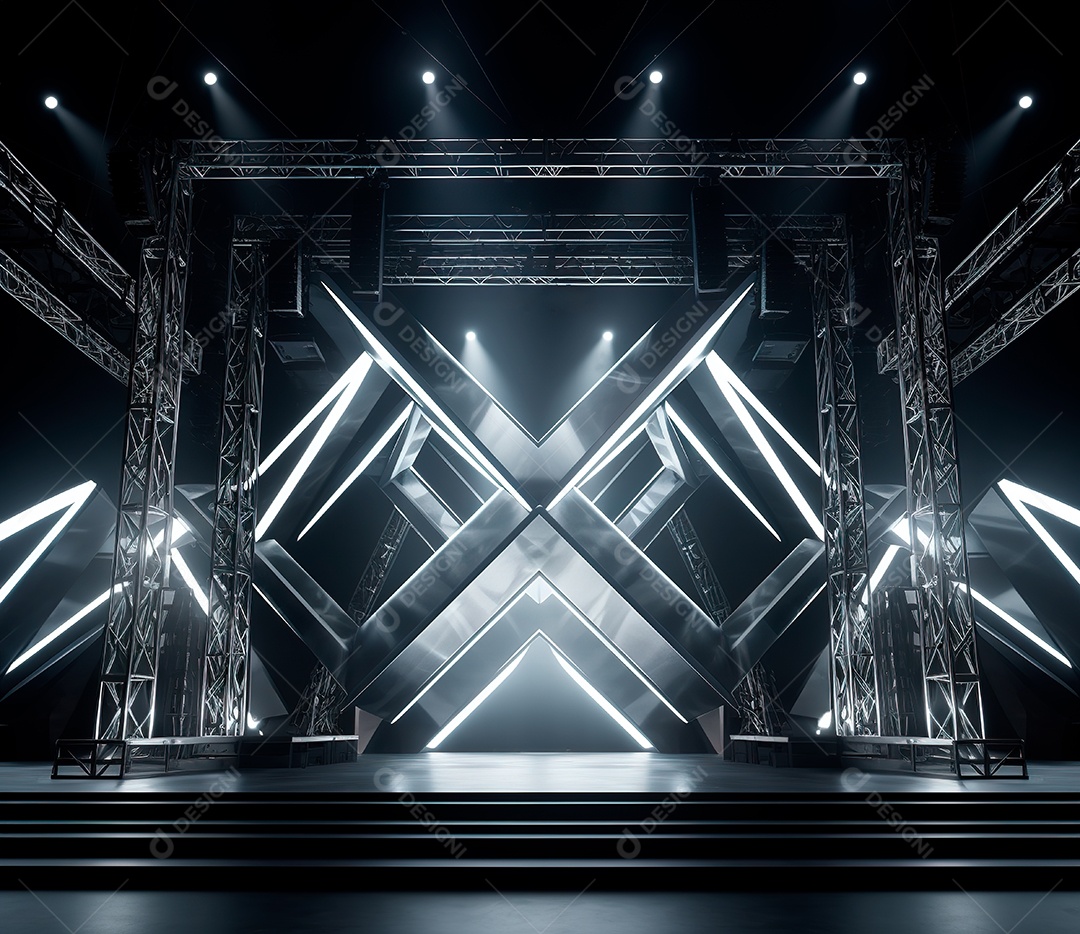 Fotografia de estrutura de ferro, estilo de palco de metal