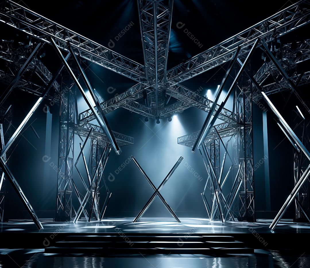 Fotografia de estrutura de ferro, estilo de palco de metal