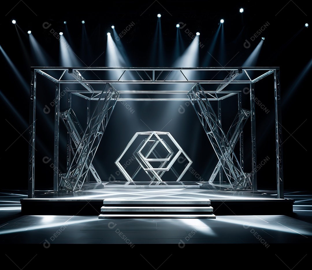 Fotografia de estrutura de ferro, estilo de palco de metal