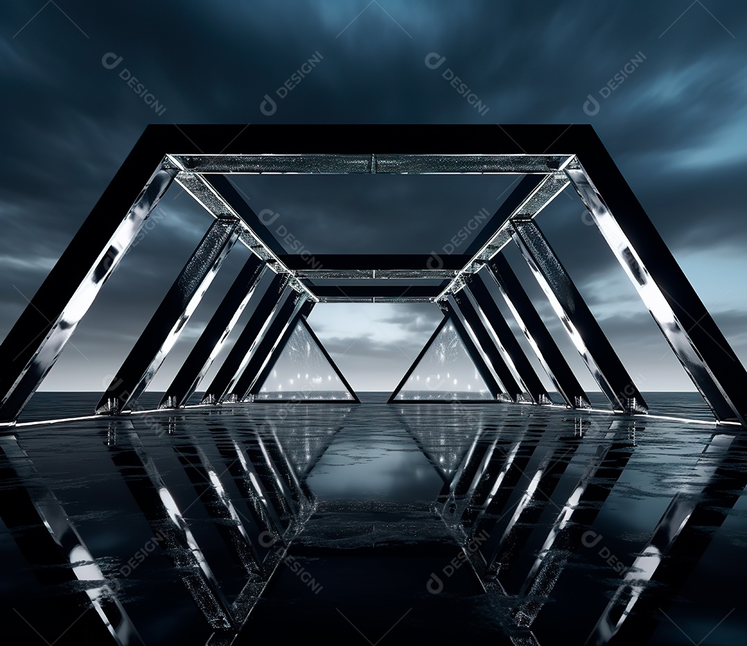 fotografia de estrutura de ferro, estilo de palco de metal97