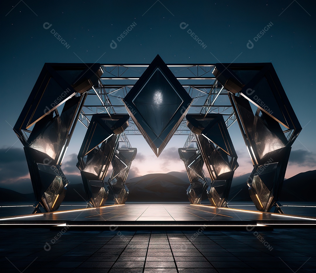 fotografia de estrutura de ferro, estilo de palco de metal131