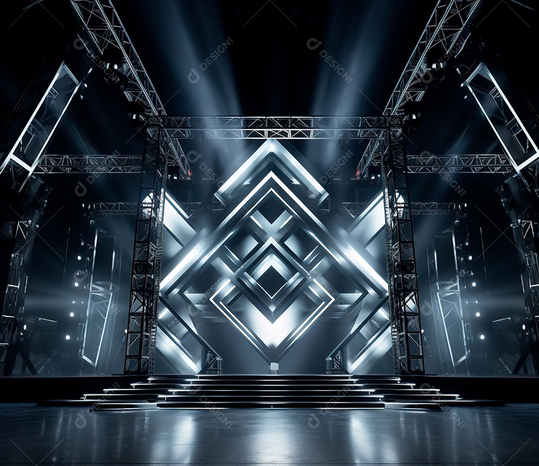 Fotografia de estrutura de ferro, estilo de palco de metal