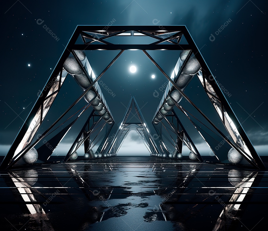 Fotografia de estrutura de ferro, estilo de palco de metal