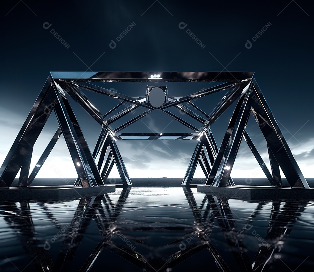 Fotografia de estrutura de ferro, estilo de palco de metal