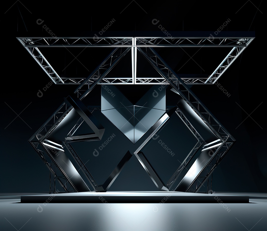 Fotografia de estrutura de ferro, estilo de palco de metal