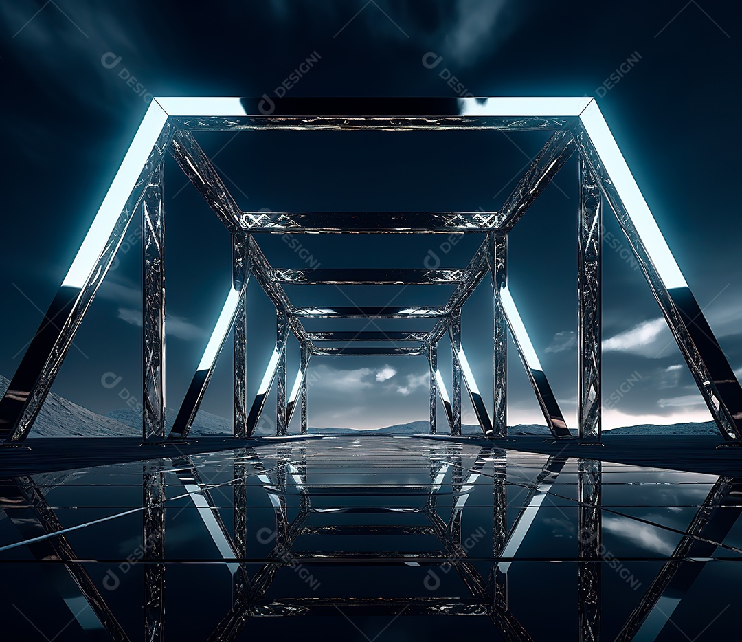 Fotografia de estrutura de ferro, estilo de palco de metal