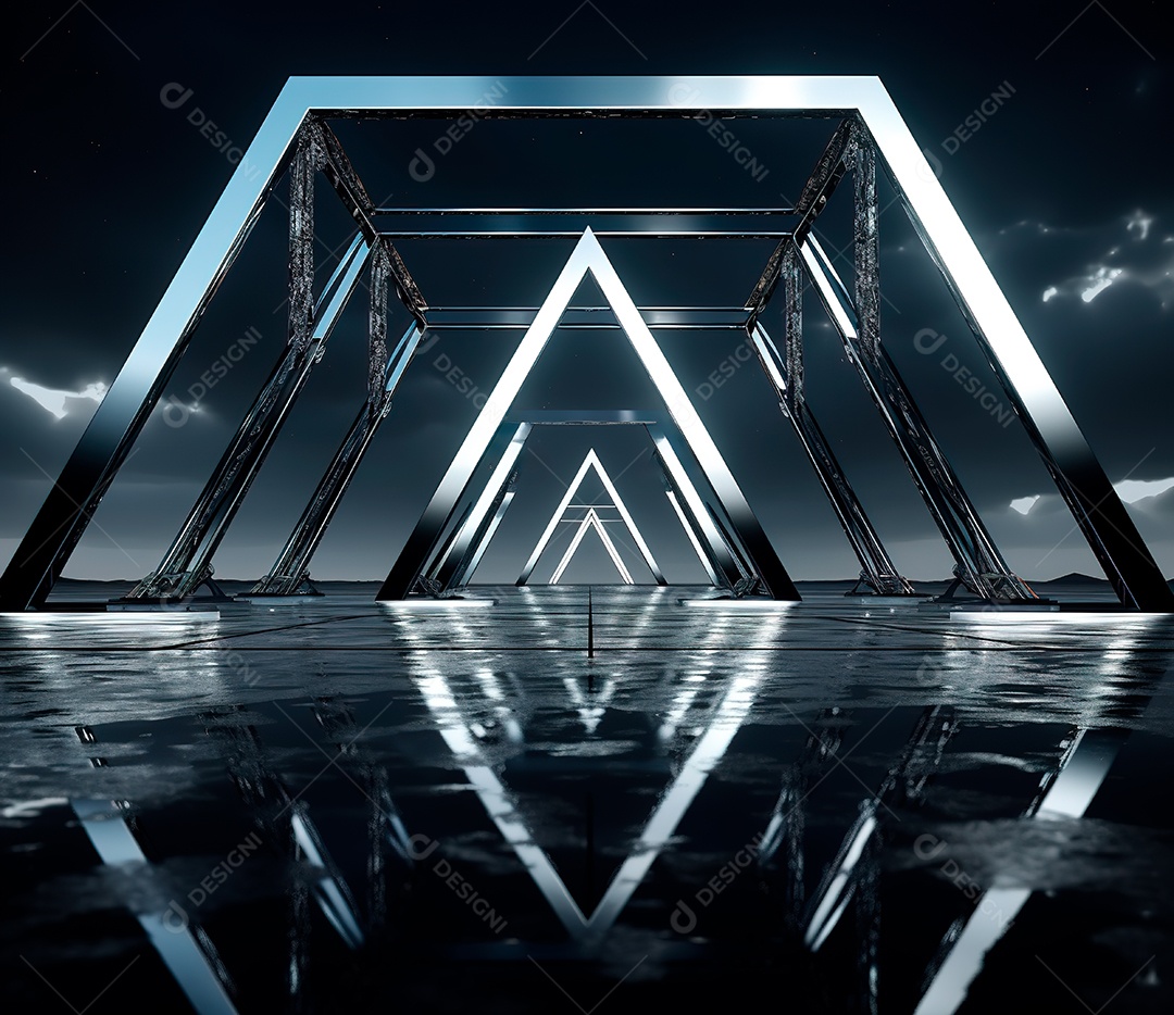 Fotografia de estrutura de ferro, estilo de palco de metal