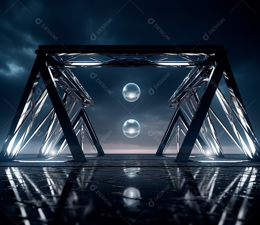 Fotografia de estrutura de ferro, estilo de palco de metal