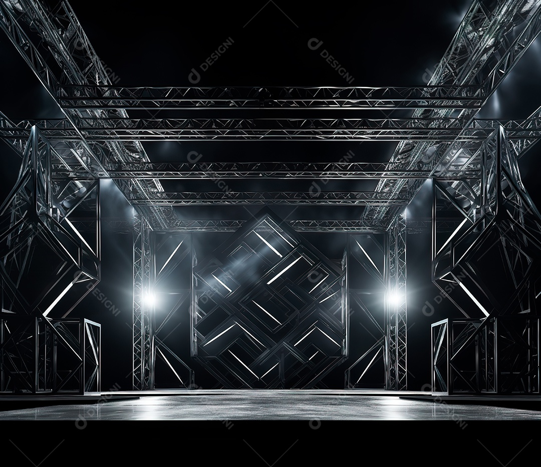 Fotografia de estrutura de ferro, estilo de palco de metal