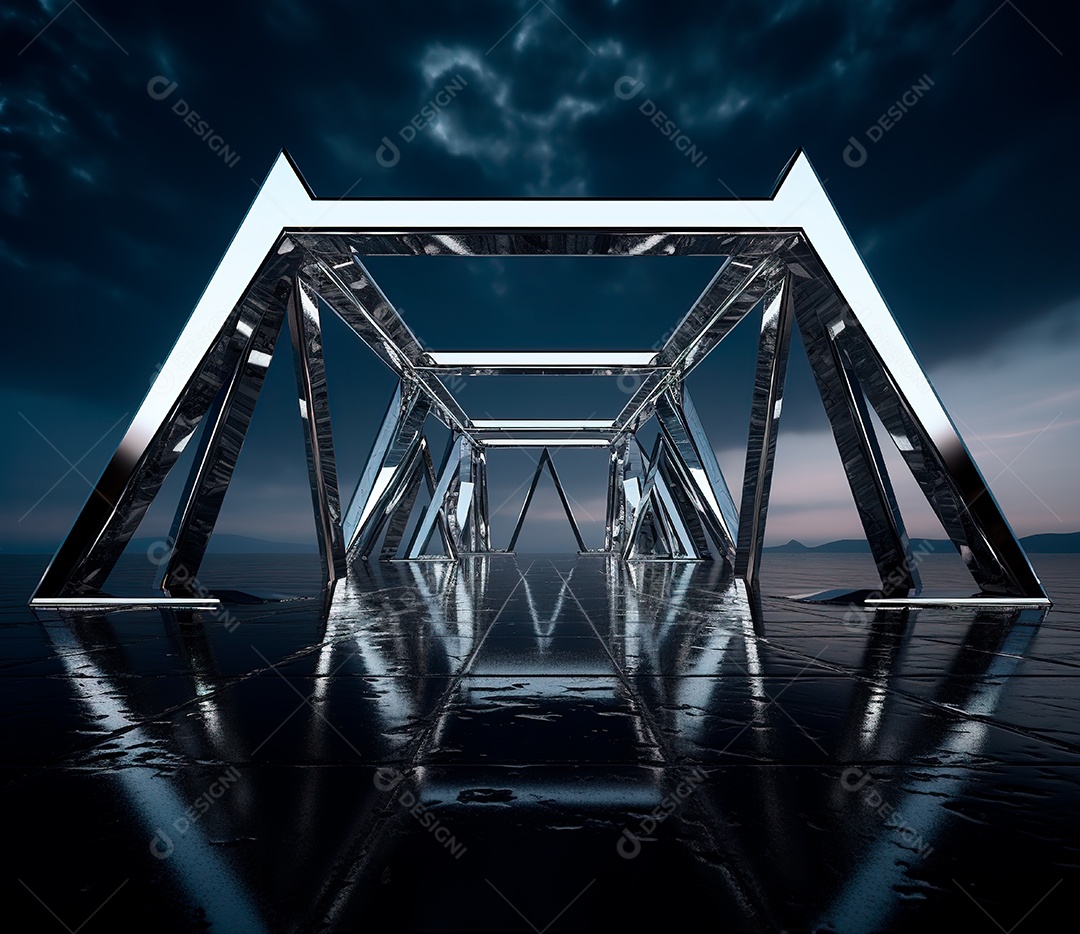 Fotografia de estrutura de ferro, estilo de palco de metal