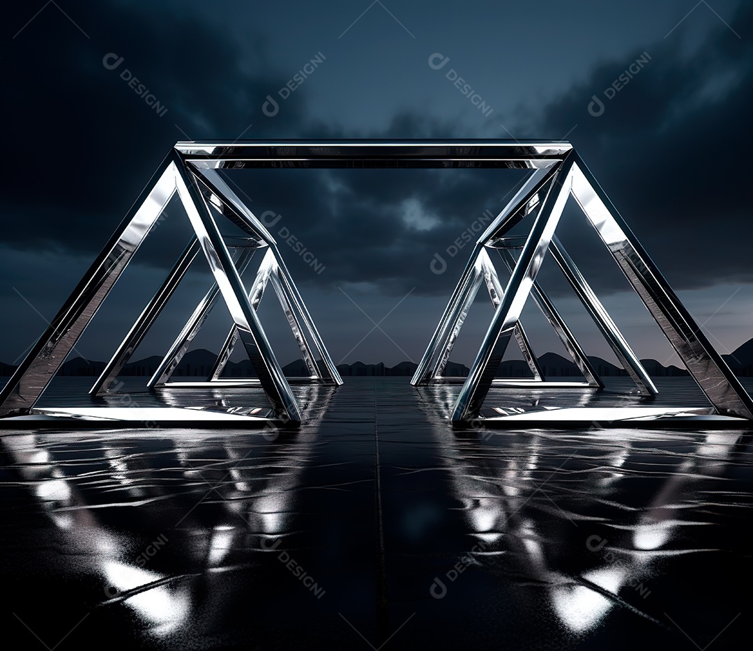 Fotografia de estrutura de ferro, estilo de palco de metal