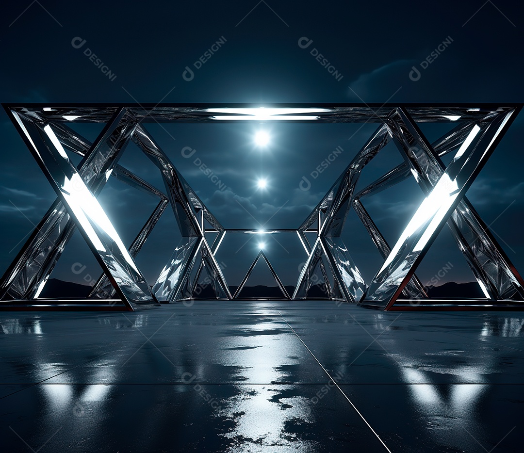 Fotografia de estrutura de ferro, estilo de palco de metal