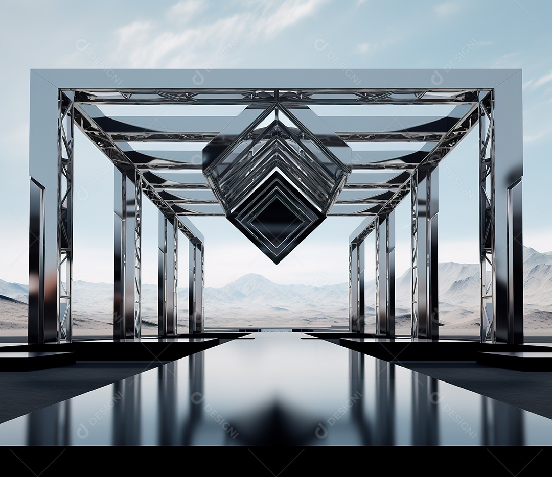 Fotografia de estrutura de ferro, estilo de palco de metal