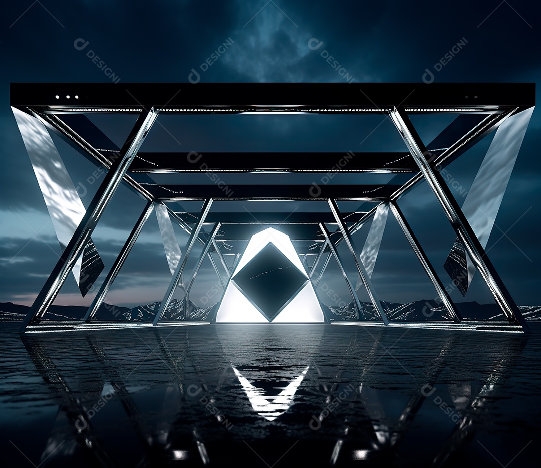 fotografia de estrutura de ferro, estilo de palco de metal284