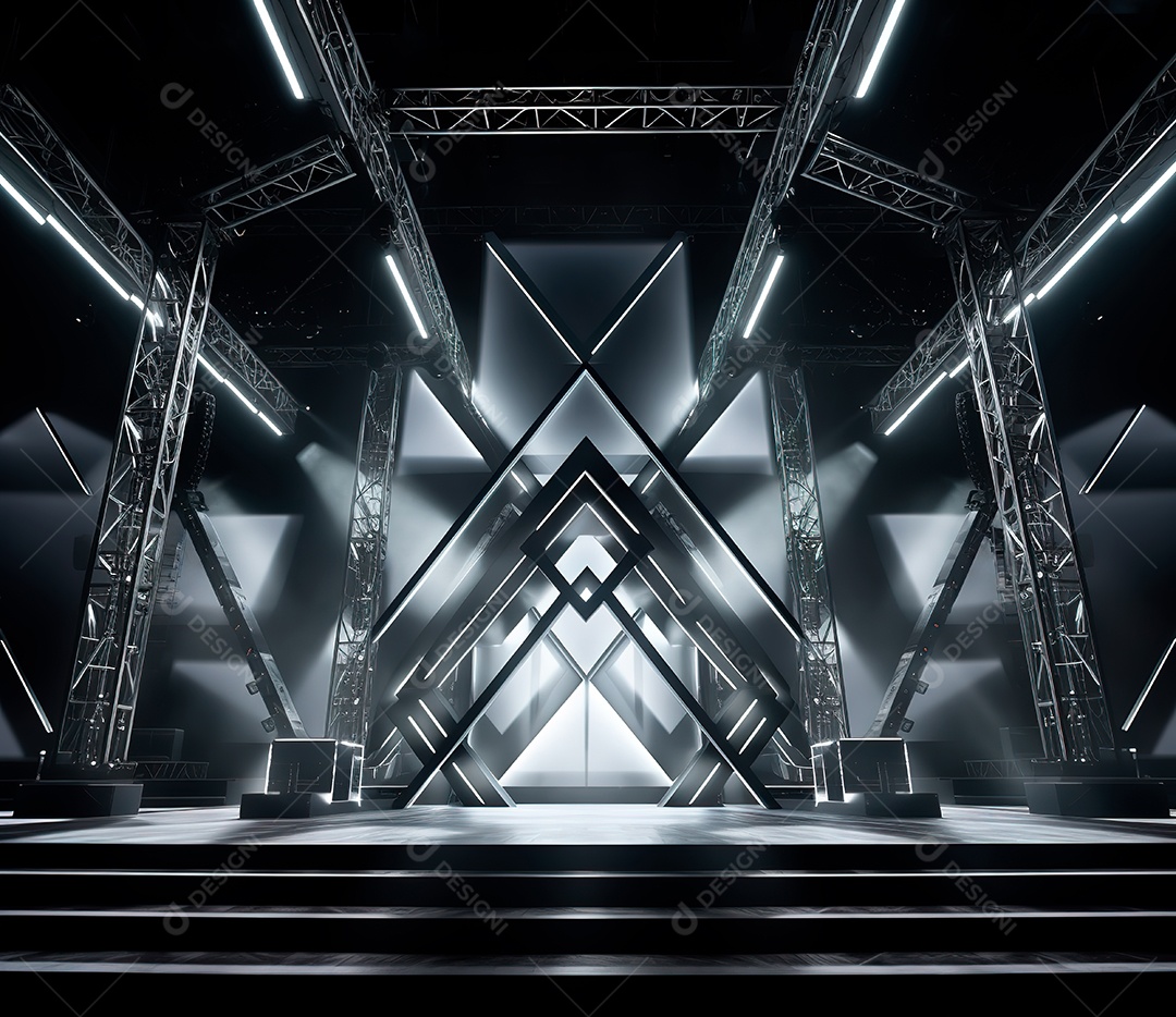 Fotografia de estrutura de ferro, estilo de palco de metal