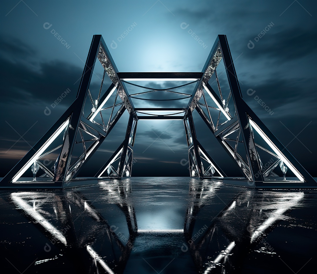 Fotografia de estrutura de ferro, estilo de palco de metal